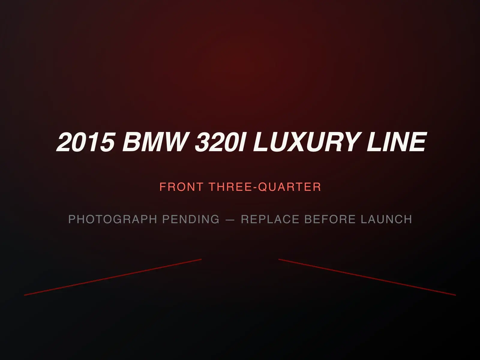 2015 BMW 320i Luxury Line — image 1