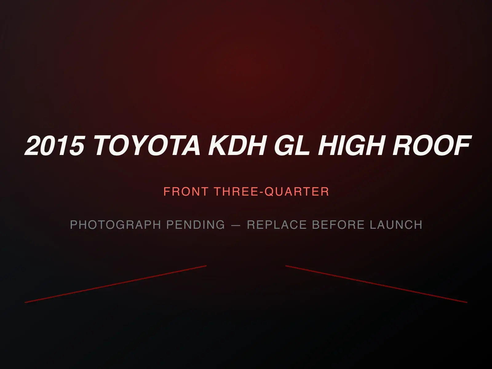 2015 Toyota KDH GL High Roof — image 1