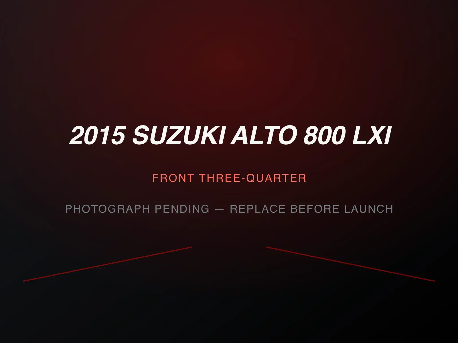 2015 Suzuki Alto 800 LXi — image 1