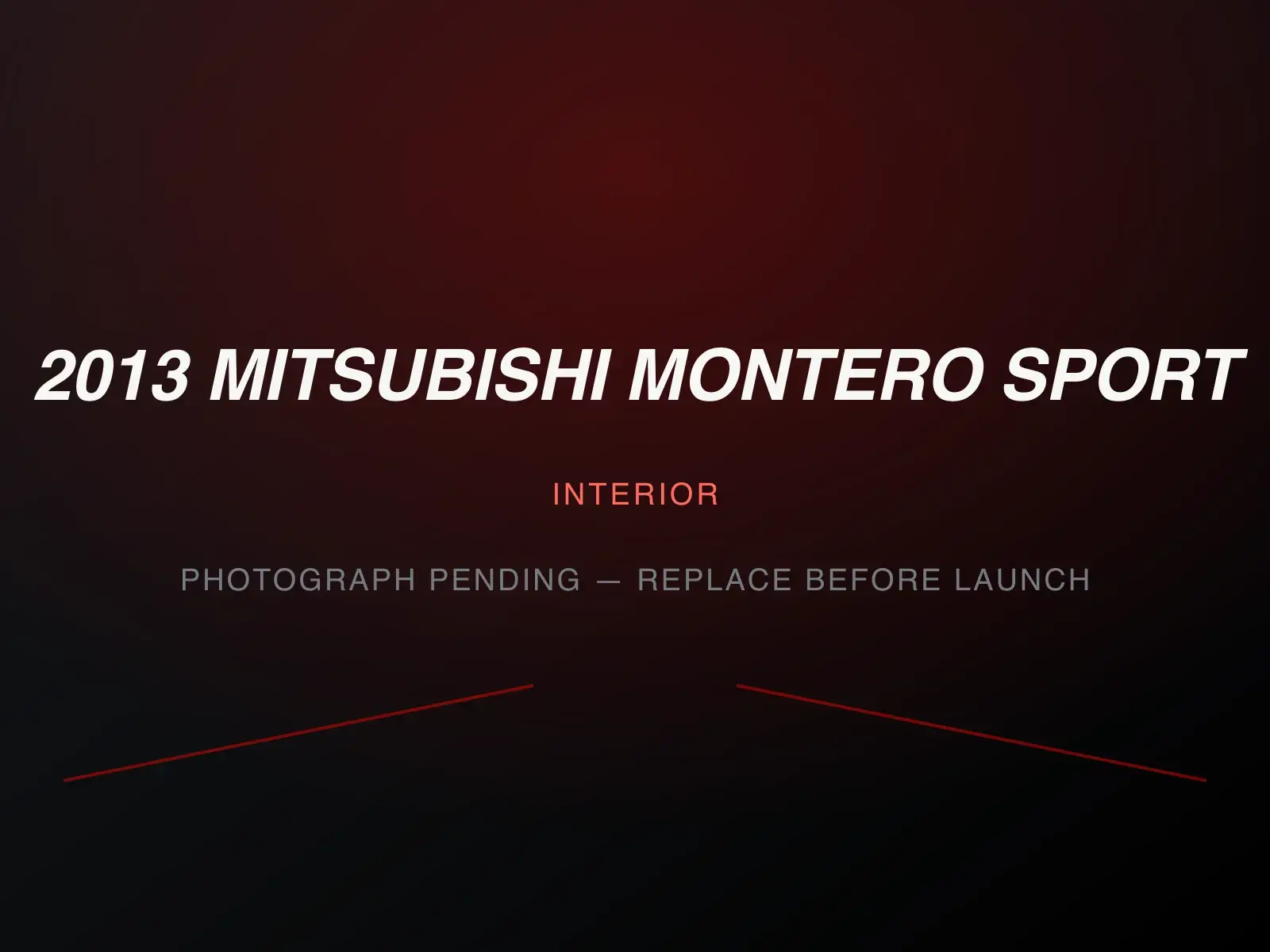 2013 Mitsubishi Montero Sport — image 2