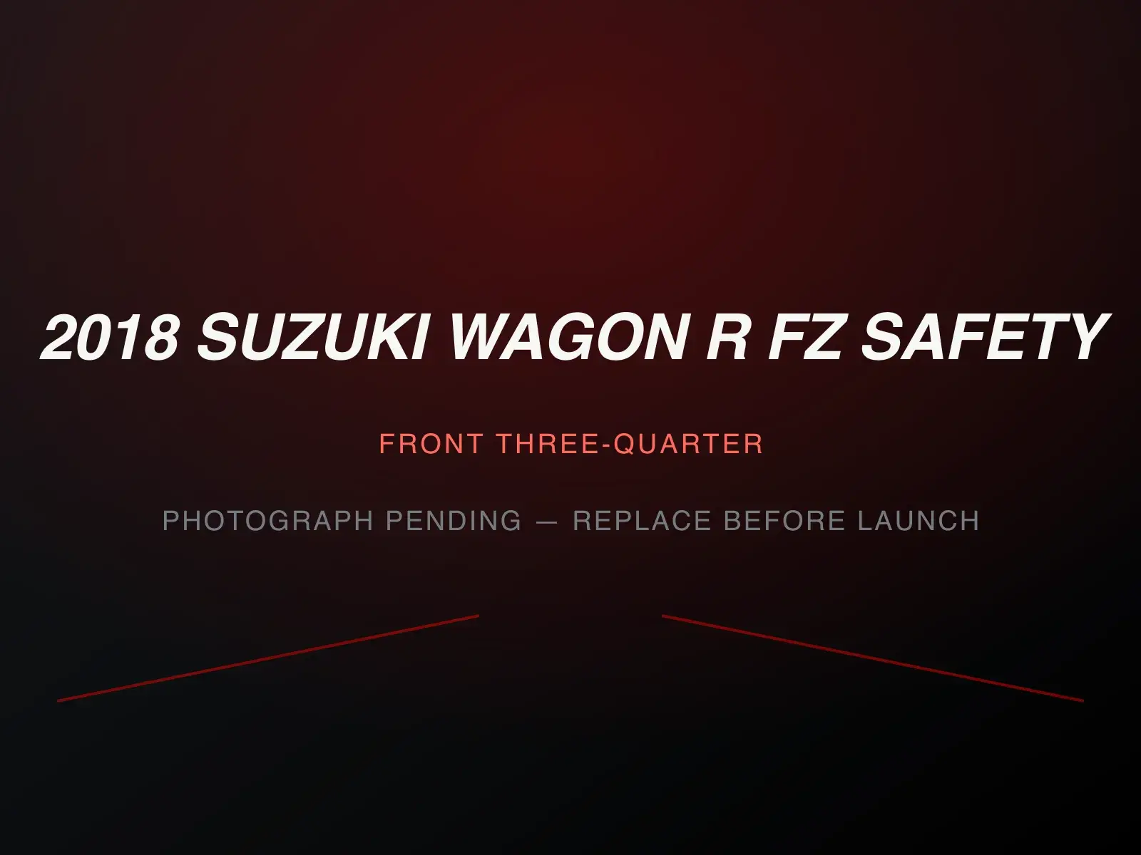 2018 Suzuki Wagon R FZ Safety — image 1